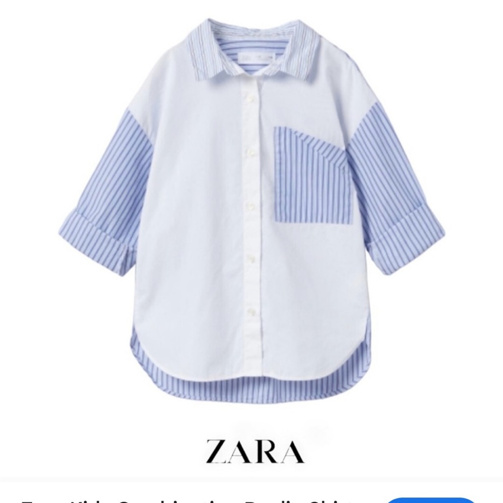 Zara Kids Blue Striped Shirt